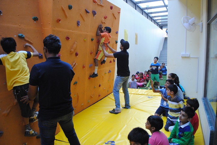 Climbing Walls and Workshops at School