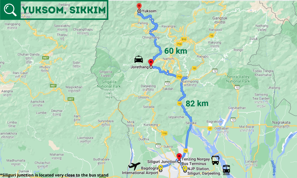 How to travel to the base camp of Yuksom?