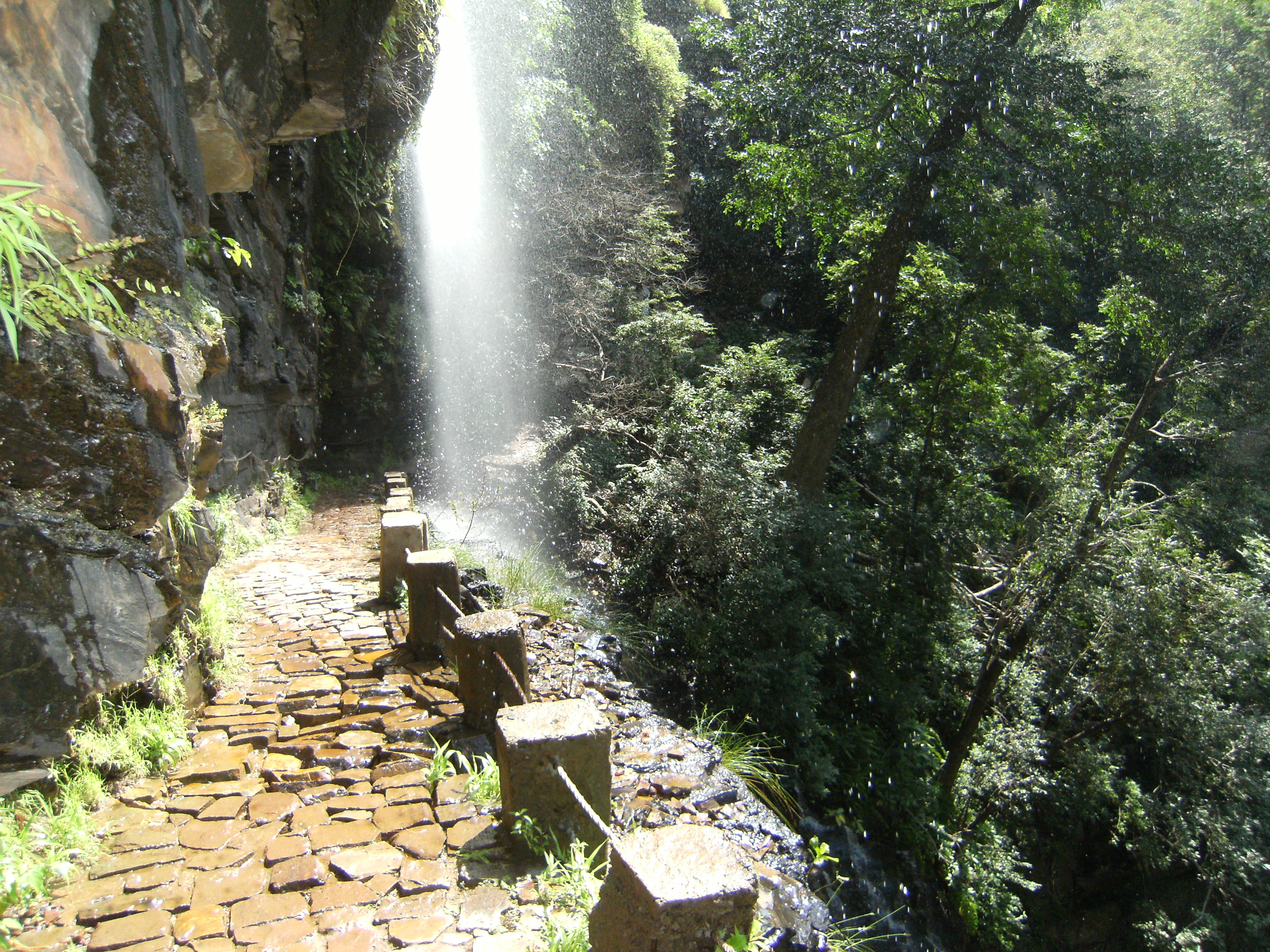 Waterfall and road picture Bikat