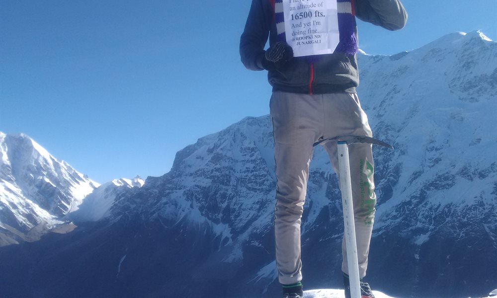 And I reached "The Junargali Top" - Roopkund and Junargali Expedition