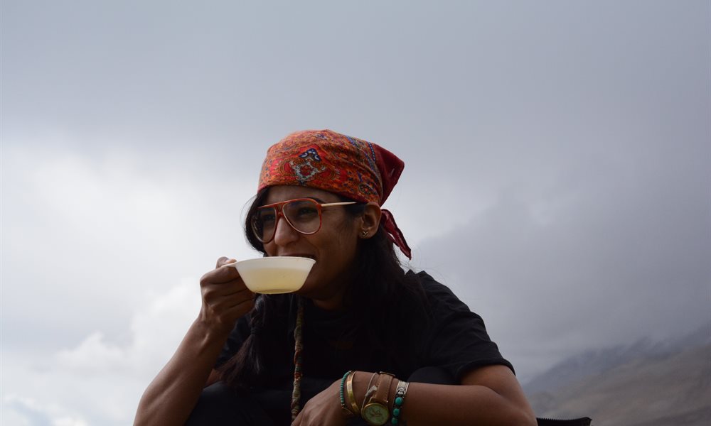 Smelling my stinky socks on the Markha Valley Trek