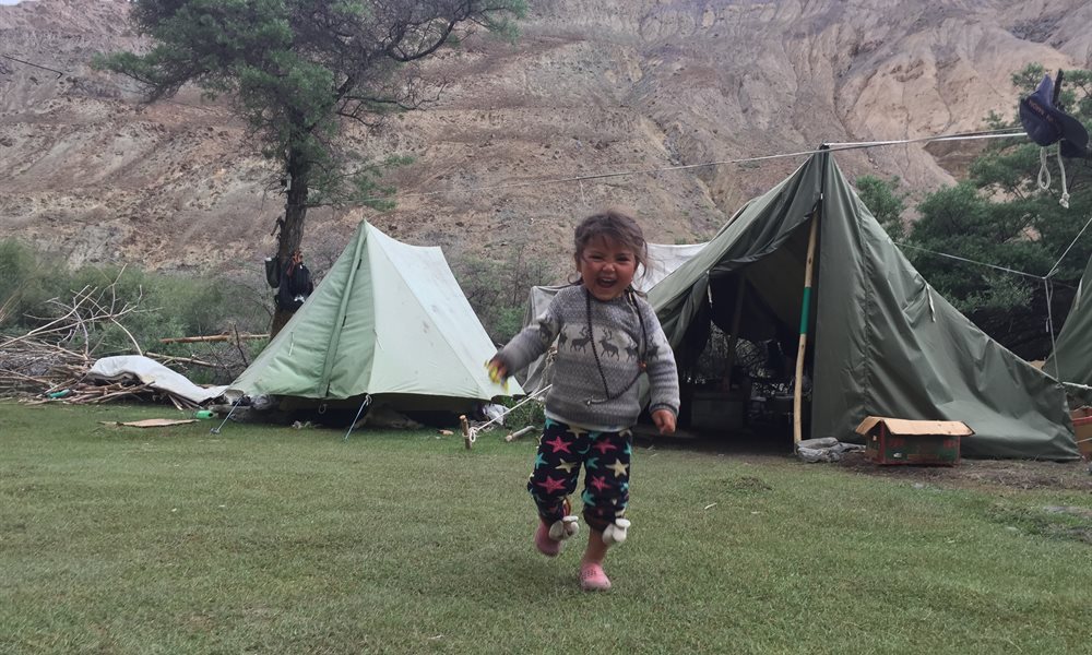 Smelling my stinky socks on the Markha Valley Trek