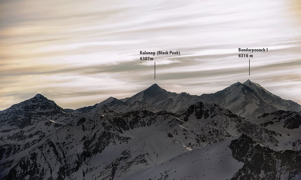 Peaks visible from Kedarkantha
