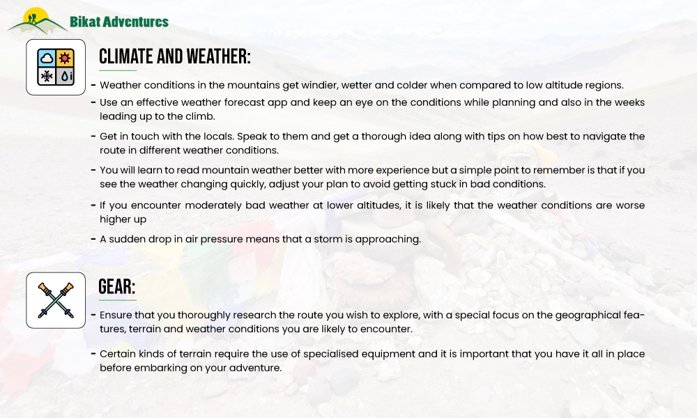 Things to Remember for a Self Guided Expedition
