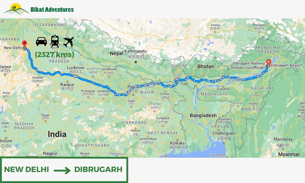 How To Reach Dibrugarh